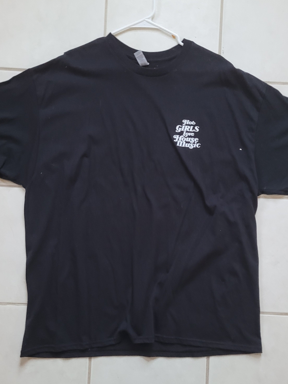 Hot Girls Love House Music Graphic Tee Black Size 2XL